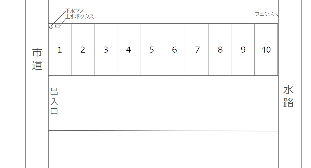 大沢パーキングの駐車配置図