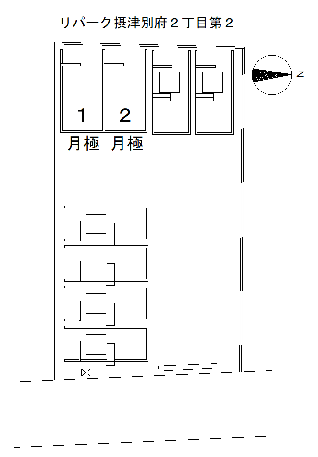 摂津別府２丁目第２の駐車配置図