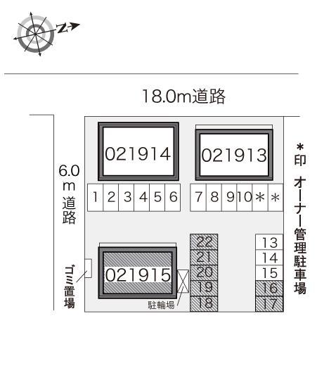 ＧＲＥＥＮＶＩＥＷ７(21915)の駐車配置図