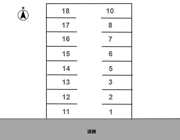 八代町１丁目パーキングの駐車配置図