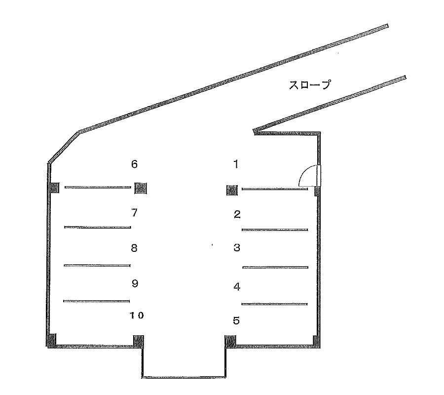 ダックメゾン駐車場の駐車配置図