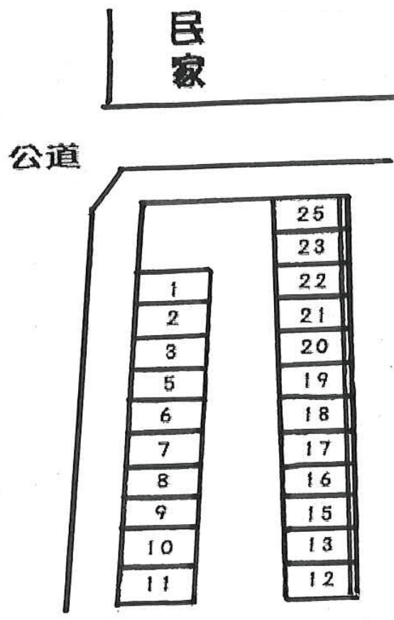 蓮見浜崎駐車場の駐車配置図