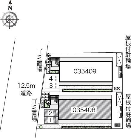 ウイング元城Ａ(35408)の駐車配置図