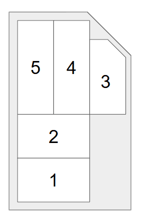 セキ駐車場の駐車配置図