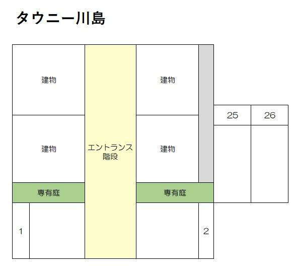 タウニー川島の駐車配置図