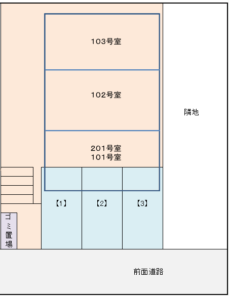 サニーグレイスの駐車配置図