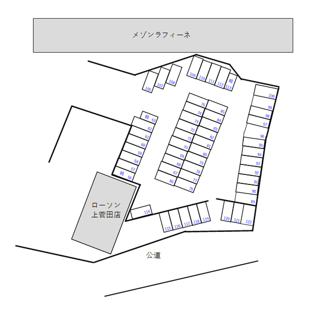 ファームパーキング１の駐車配置図
