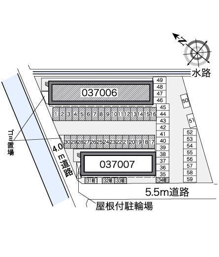 横山Ａ(37006)の駐車配置図