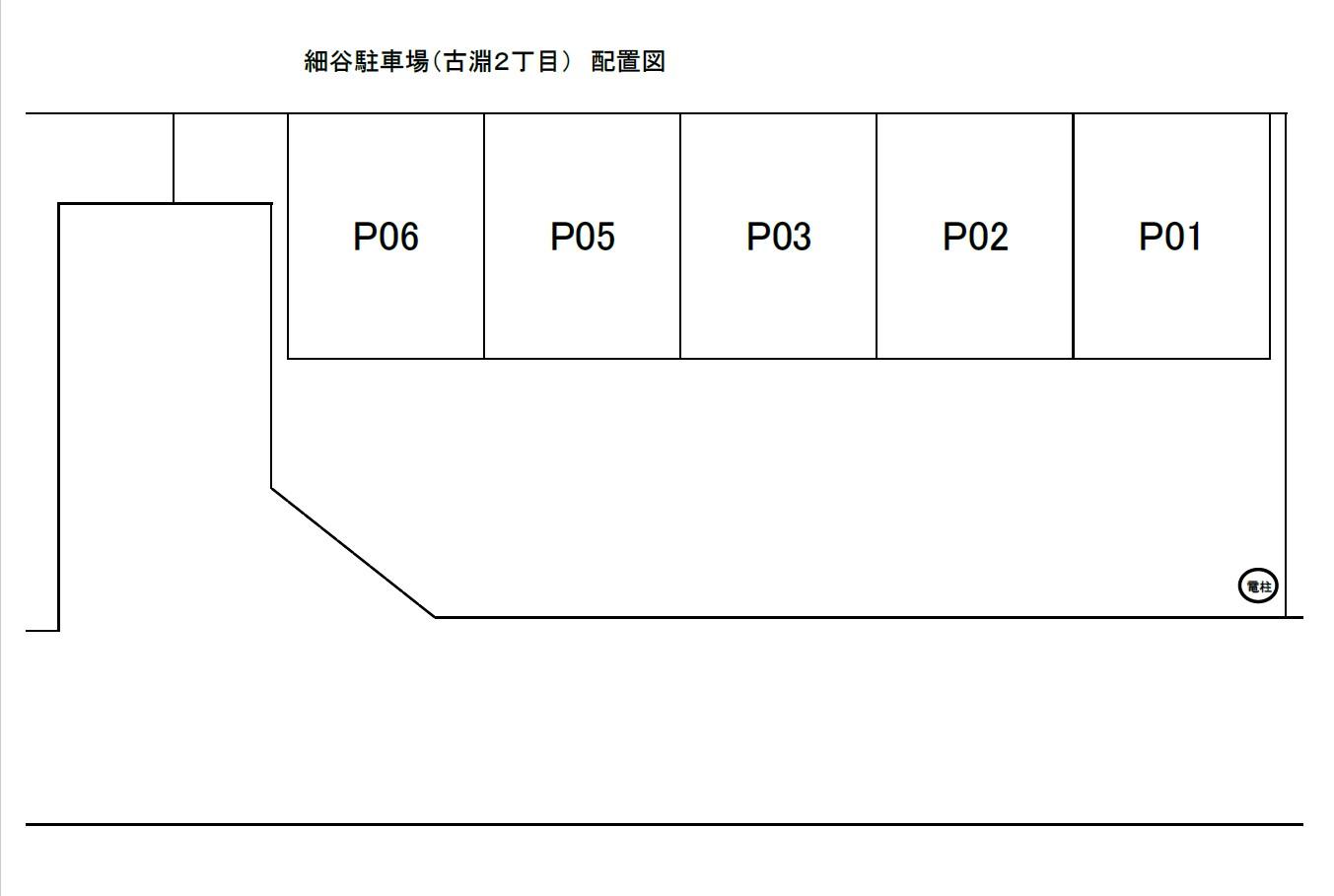 細谷駐車場の駐車配置図