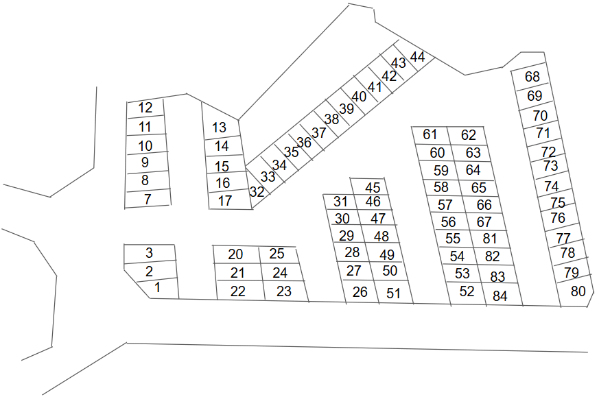 村島駐車場の駐車配置図