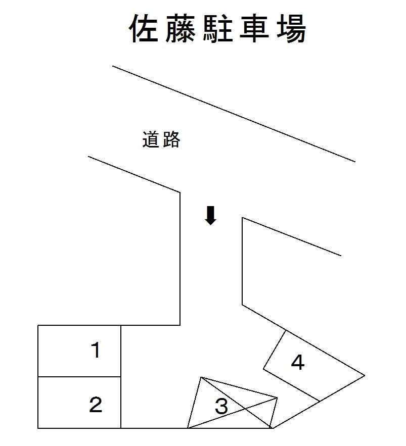 佐藤駐車場の駐車配置図