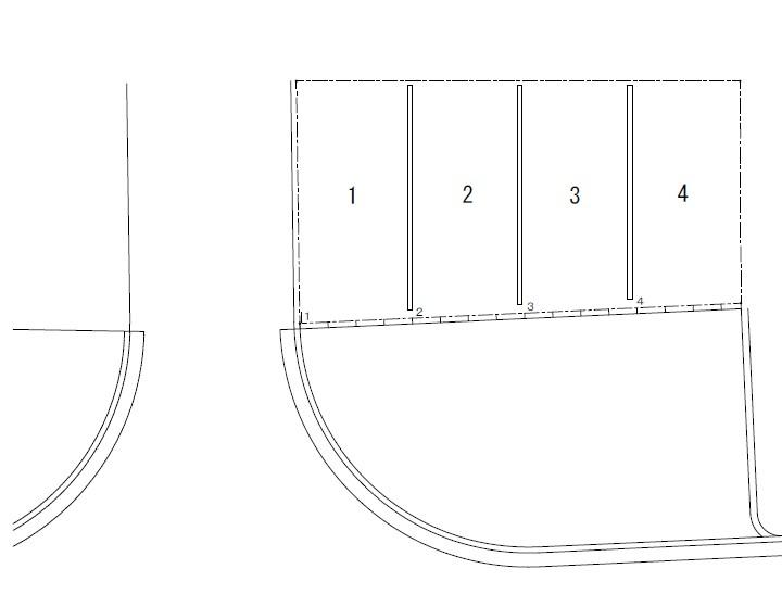 KDモータープール南余部の駐車配置図