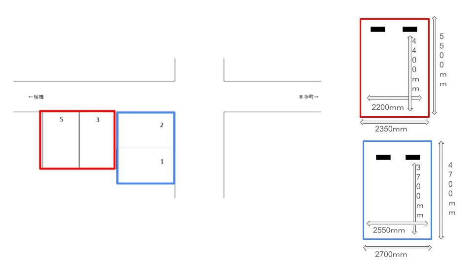 キャピタルパーキングⅡの駐車配置図