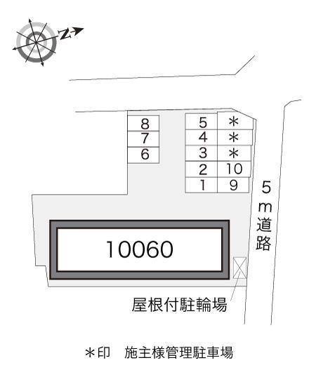 クレベール(10060)の駐車配置図