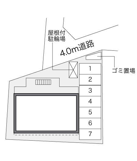 マリーンコーポ船越南(32940)の駐車配置図