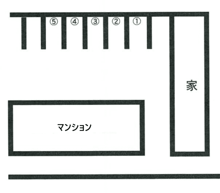 真栄原駐車場の駐車配置図