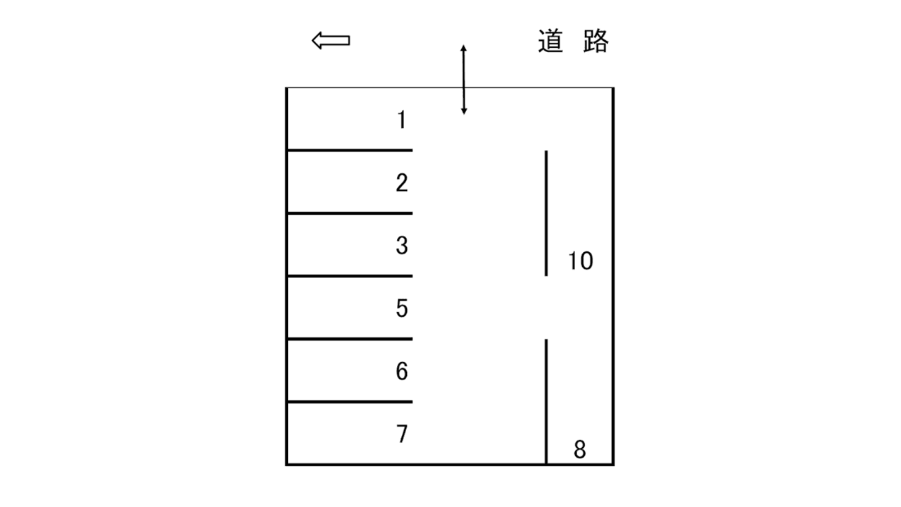都築パーキング＊の駐車配置図