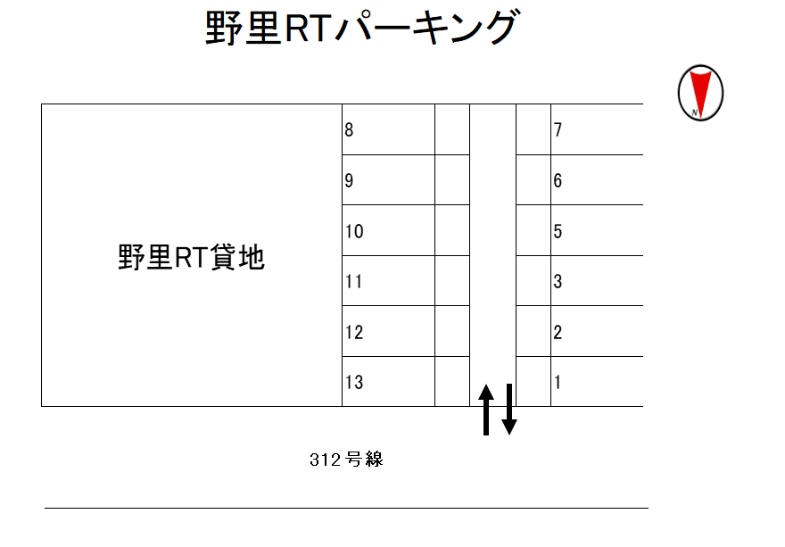 野里RTパーキング（SR)の駐車配置図