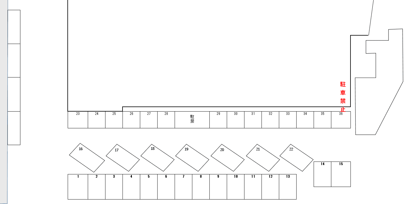APパーク高知南の駐車配置図