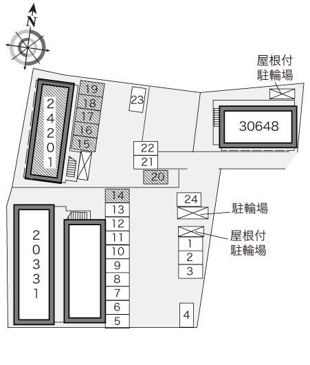 つつみⅡ(24201)の駐車配置図
