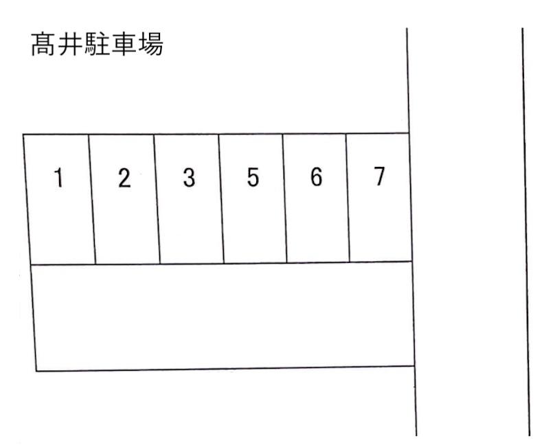 髙井駐車場の駐車配置図