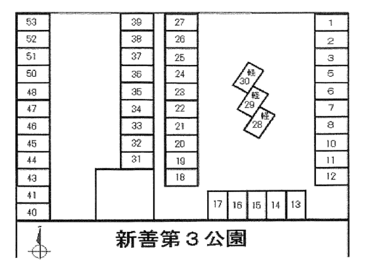白石駐車場の駐車配置図