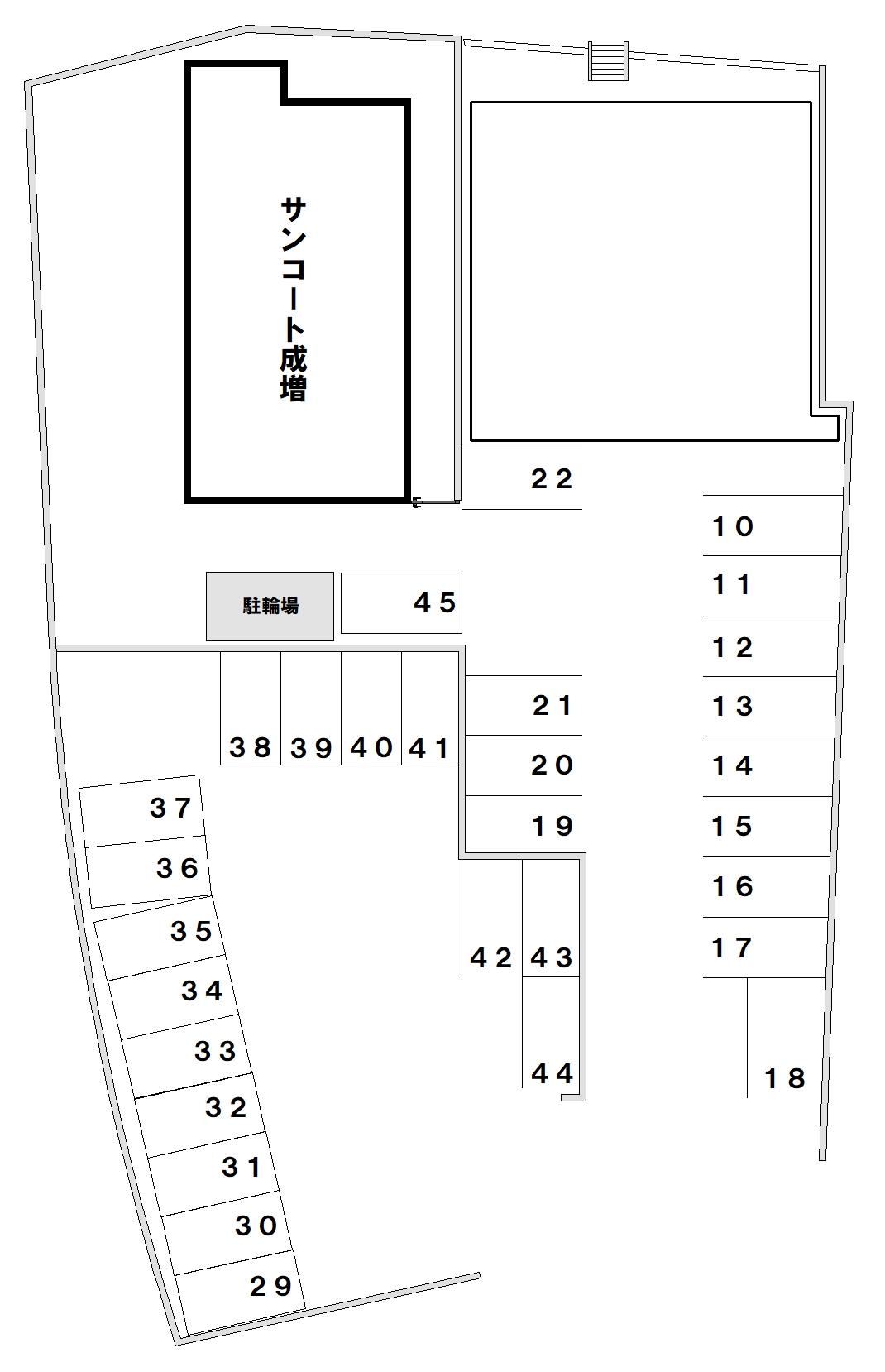 坂本パーキングの駐車配置図