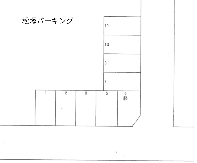 松塚パーキングの駐車配置図
