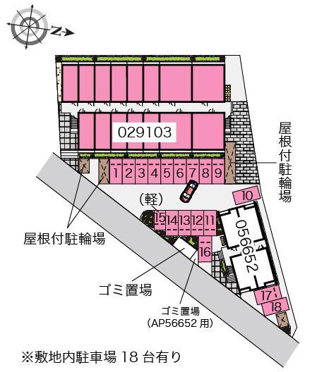 パーシモン　辻子(29103)の駐車配置図