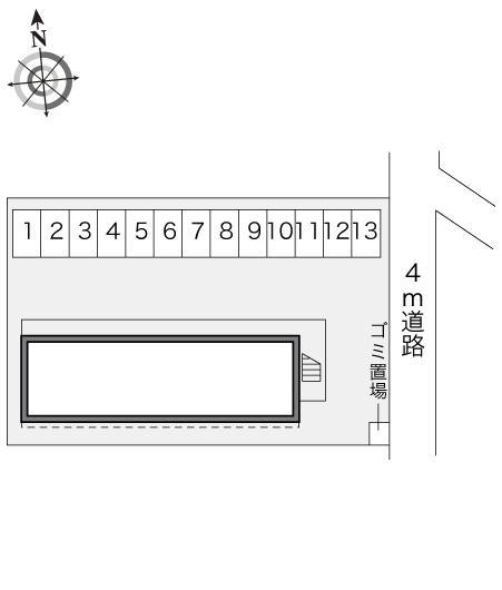 ロミール(16901)の駐車配置図