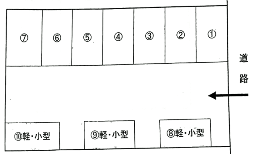 下地駐車場の駐車配置図