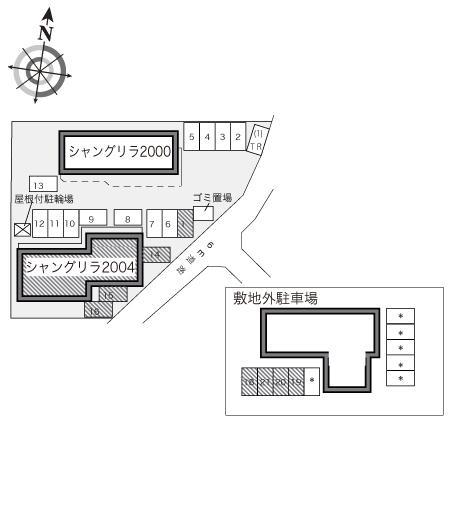 シャングリラ２００４(23893)の駐車配置図