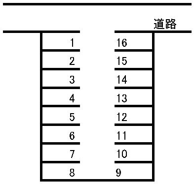 中野駐車場の駐車配置図