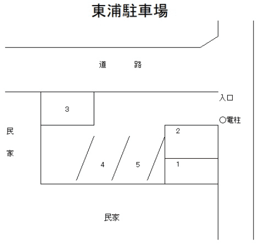 東浦駐車場の駐車配置図