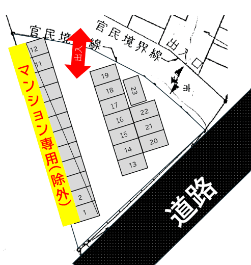 兵庫北東中野駐車場 第２の駐車配置図