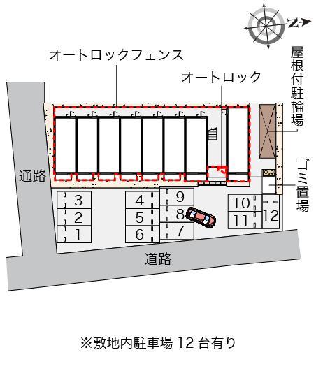 ミランダメゾン桔梗Ⅲ(58674)の駐車配置図