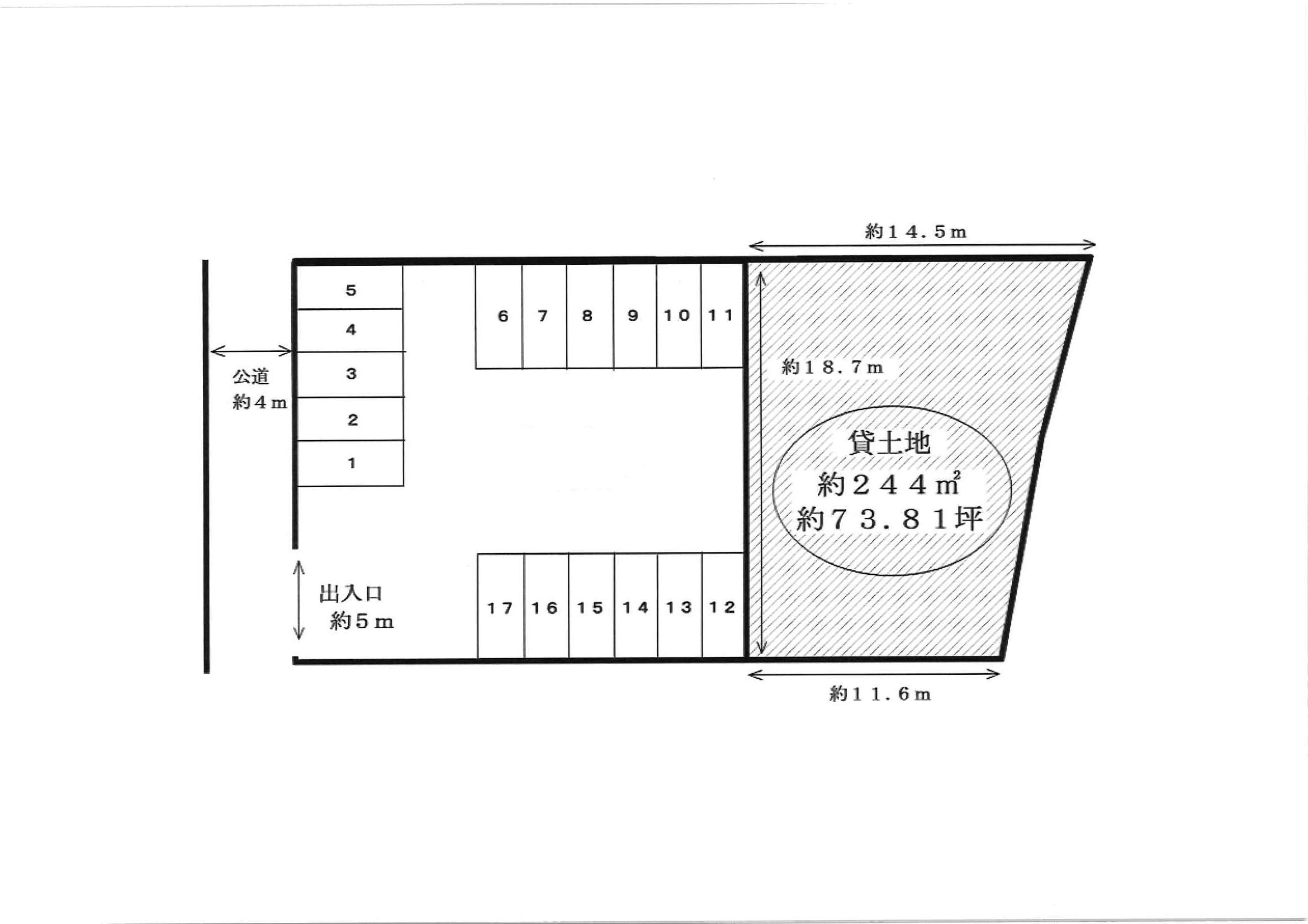 岩室駐車場の駐車配置図