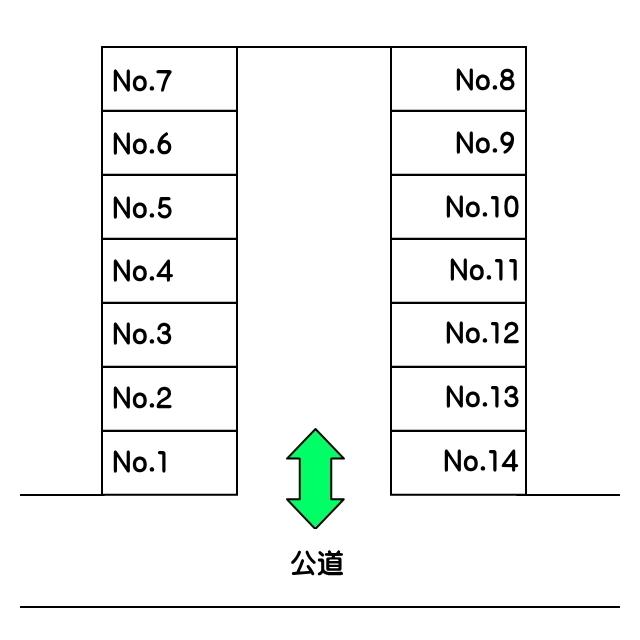 並木3-19Pの駐車配置図