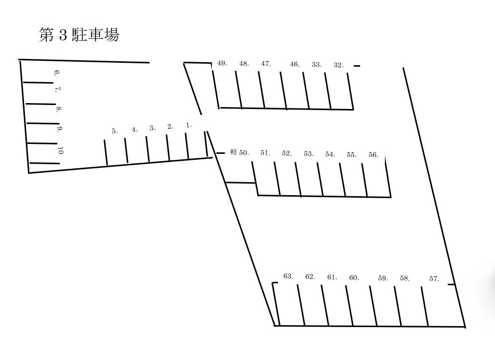 第3駐車場の駐車配置図