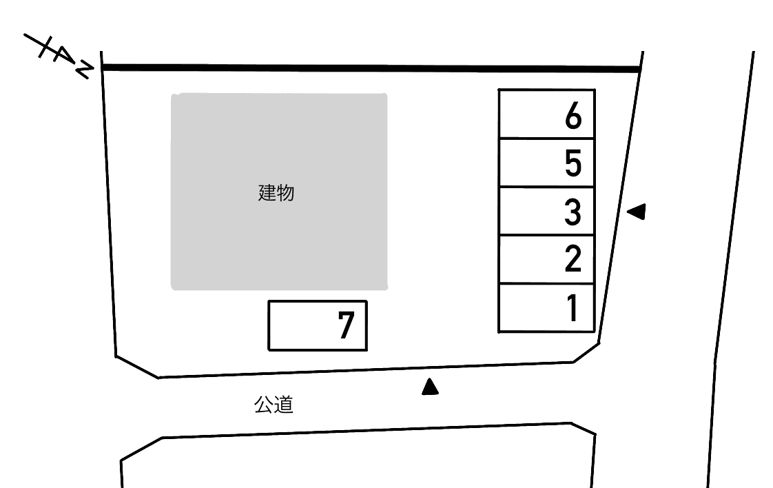 リベルテつきのわの駐車配置図