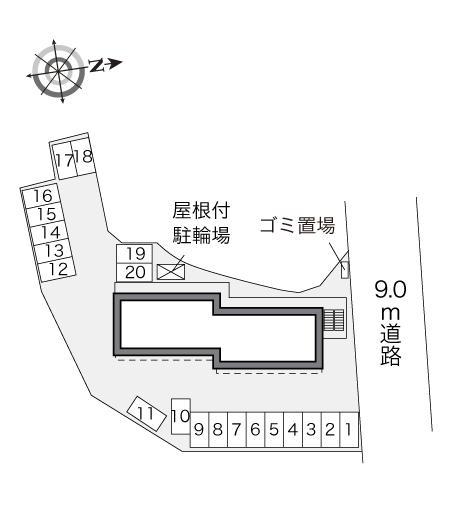 ＣＡＮＴＥＲＢＵＲＹ(31184)の駐車配置図