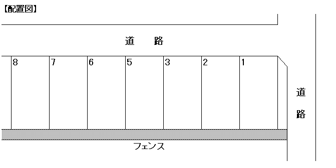 B-12 光陽町 成澤貸駐車場の駐車配置図