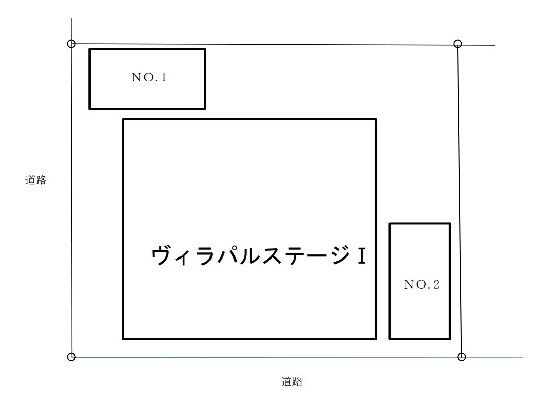 ヴィラパルステージⅠ月極敷地内駐車場の駐車配置図