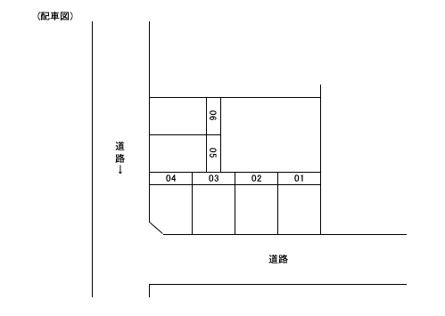 Ｍパーク東谷山（東谷山１丁目）の駐車配置図