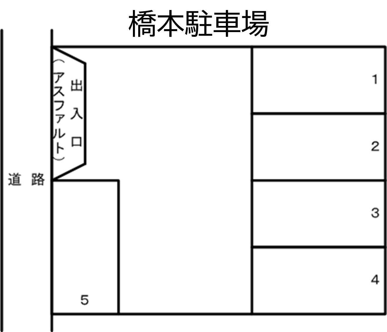 橋本駐車場の駐車配置図
