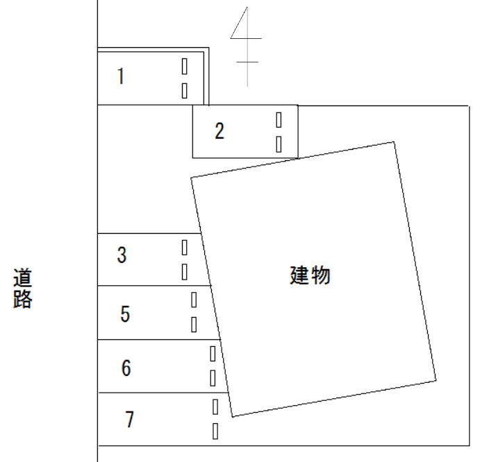 FK平山町6丁目駐車場の駐車配置図