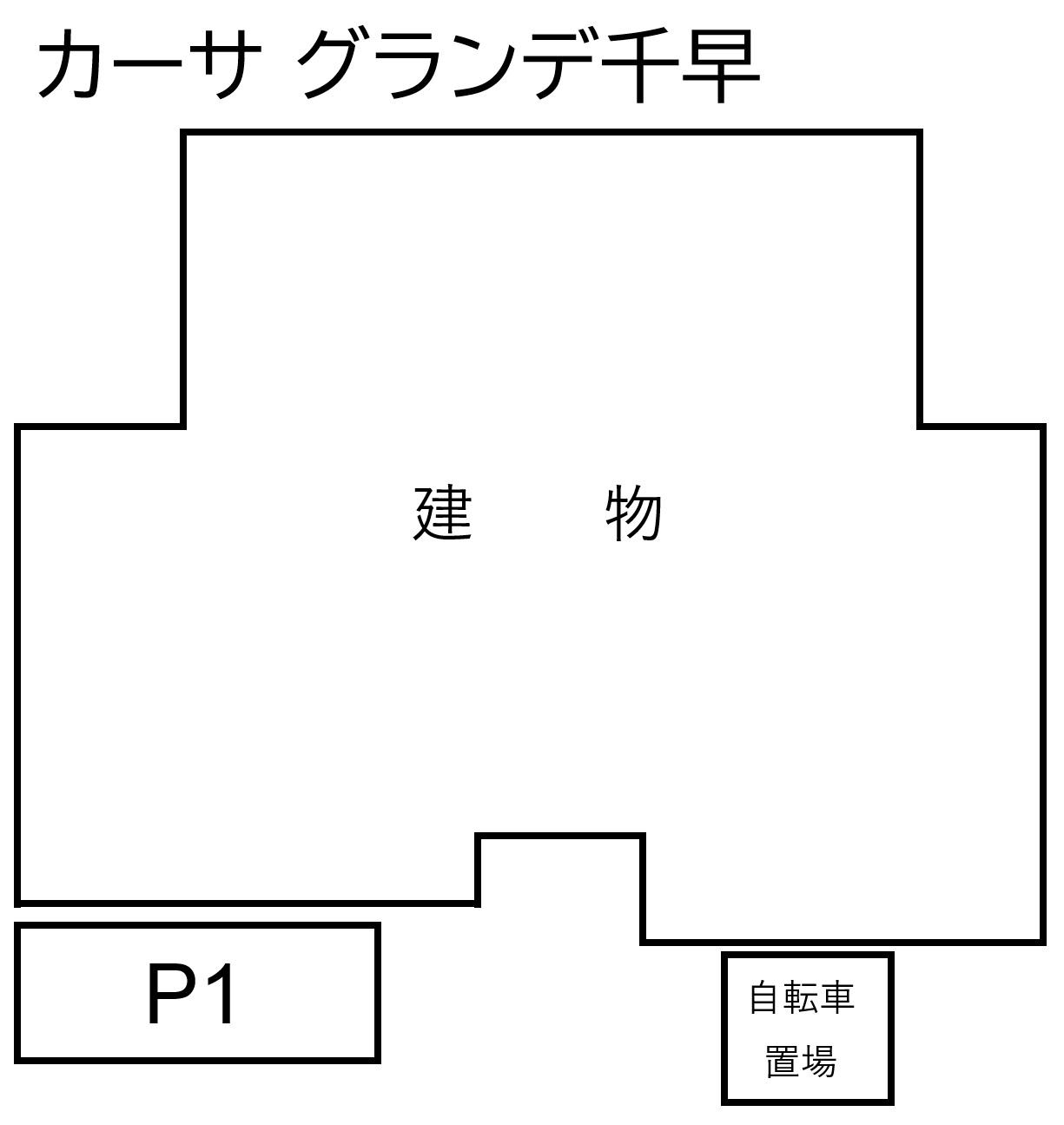 カーサ グランデ千早の駐車配置図