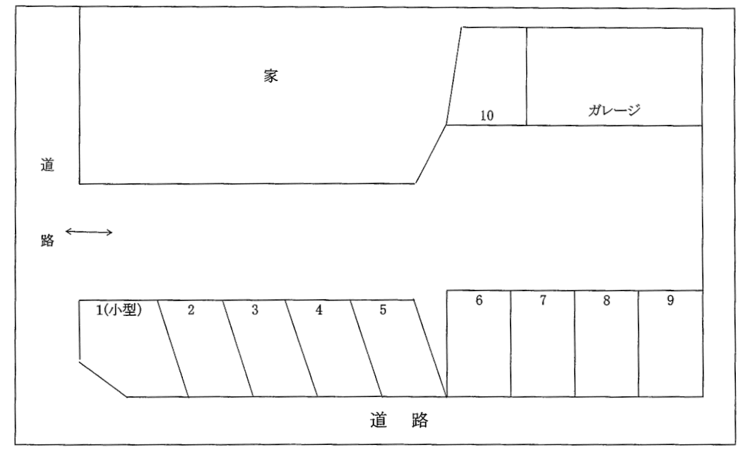パークＯＫＡＤＡ５の駐車配置図