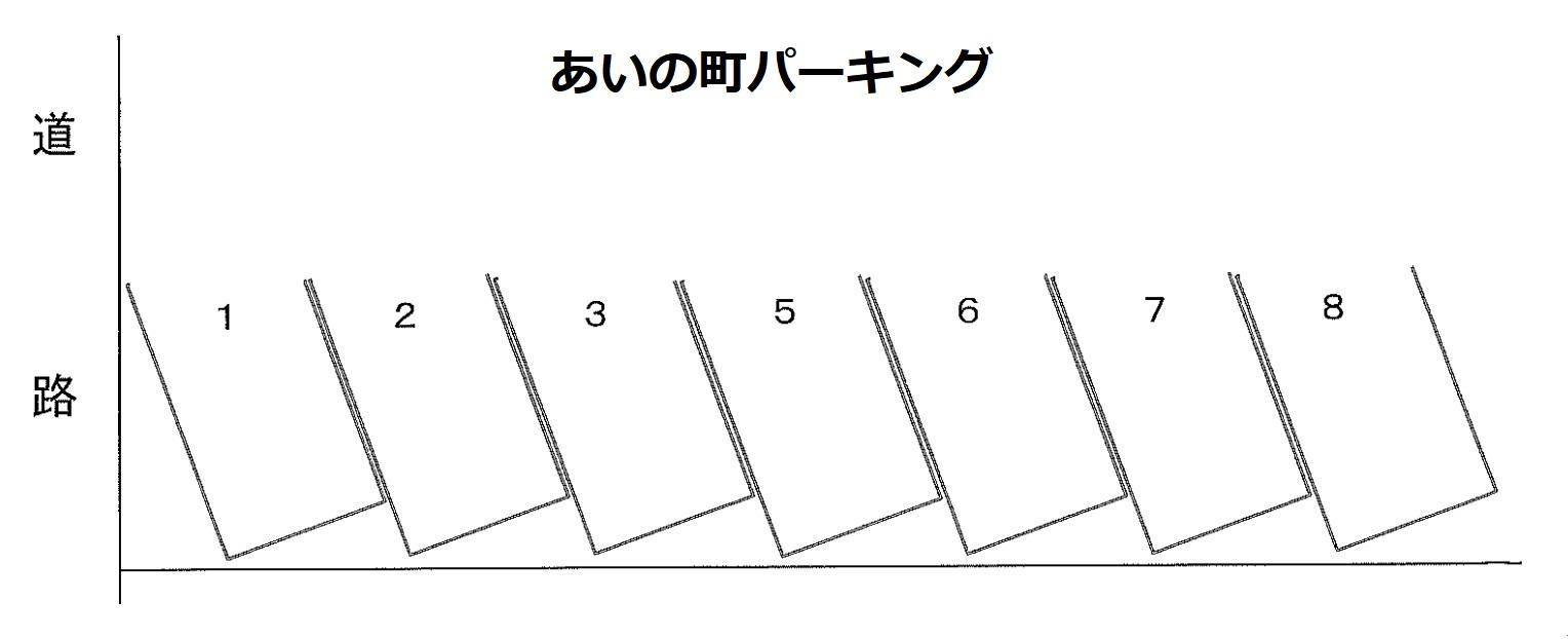 あいの町パーキングの駐車配置図