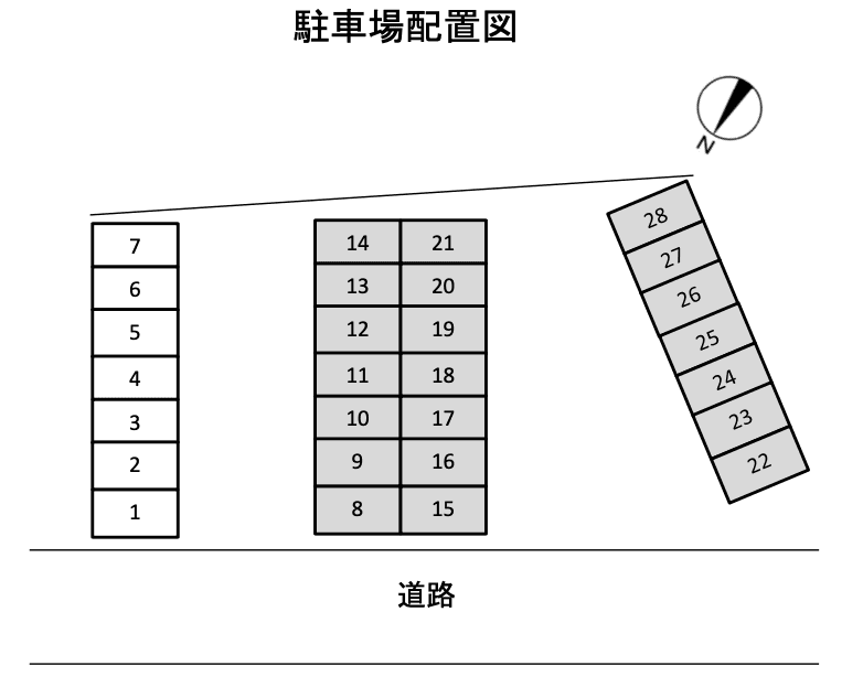 茅ケ崎東２丁目第１１駐車場の駐車配置図